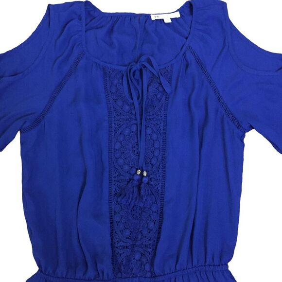 DR2 Cold Shoulder Romper Size Small Royal Blue Summer Daniel Rainn - Picture 2 of 8